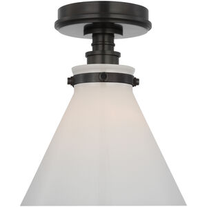 Chapman & Myers Parkington LED 8.5 inch Bronze Conical Flush Mount Ceiling Light