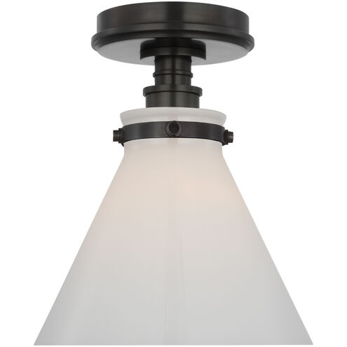Chapman & Myers Parkington LED 8.5 inch Bronze Conical Flush Mount Ceiling Light