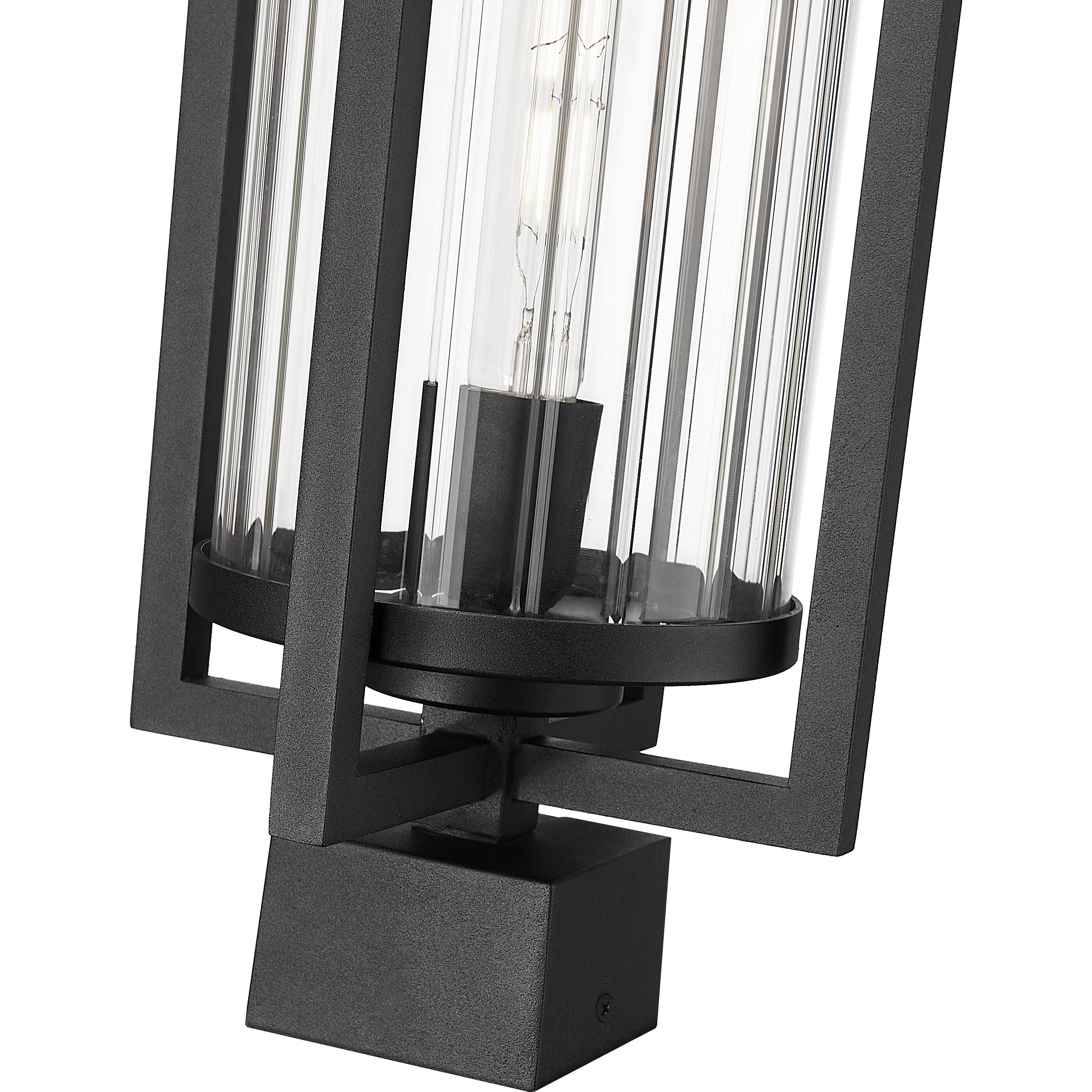 Aura 1 Light 24.5 inch Black Outdoor Post Mounted Fixture in G9