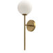 Alora Mood Cassia 1 Light 6 inch Aged Gold Bath Vanity Light Wall Light in Opal Glass Shade