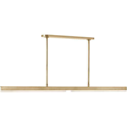 Kelly by Kelly Wearstler Linea Linear Chandelier Ceiling Light in Hand Rubbed Antique Brass