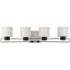 Waverly Plaza Bath 4 Light 32 inch Coal With Brushed Nickel Bath Light Wall Light