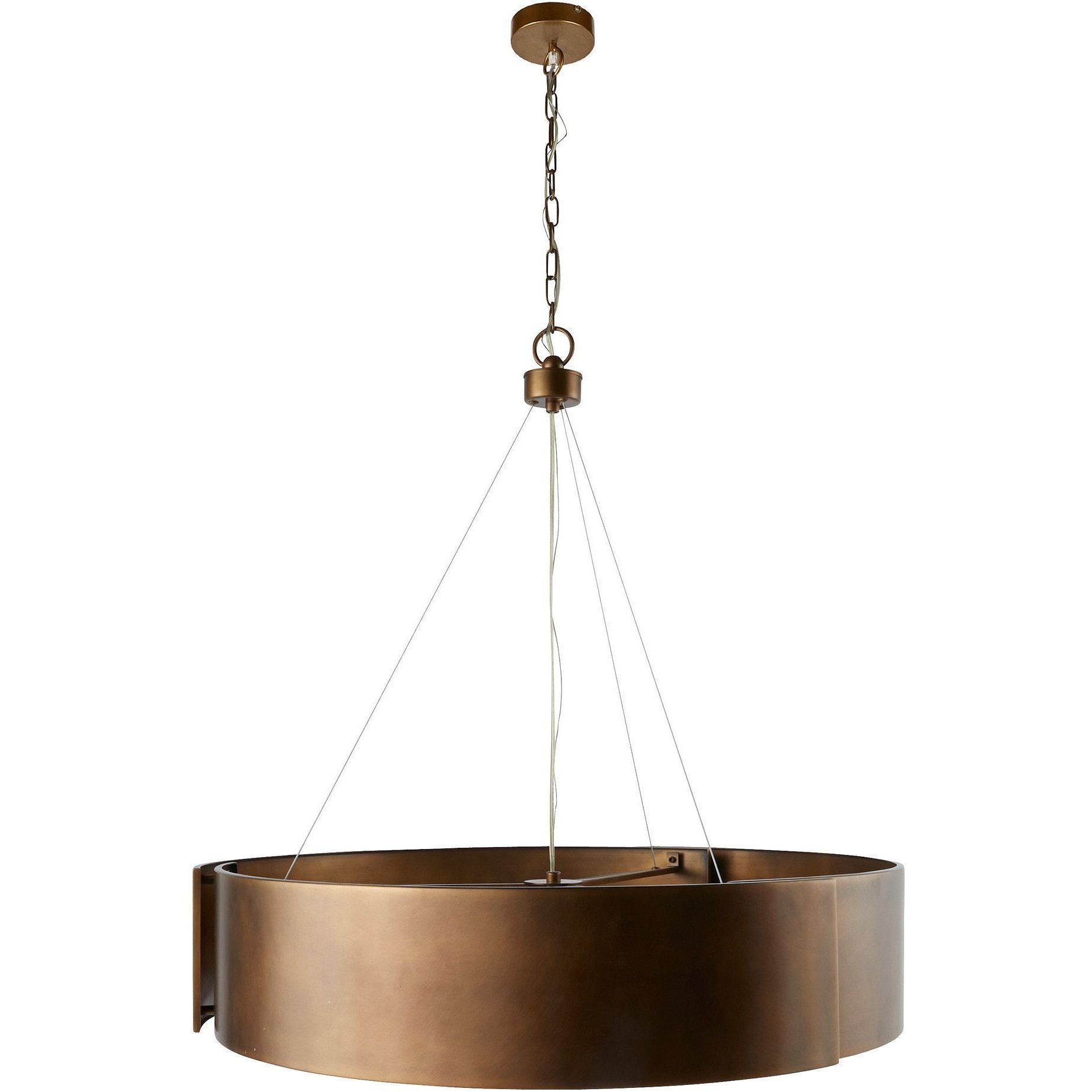 Dante 5 Light 35 inch Antique Brass Chandelier Ceiling Light, Medium