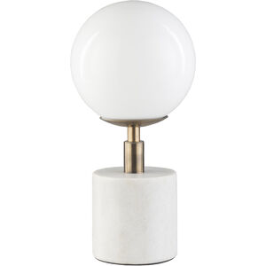 Una 12.5 inch 25 watt Brass Table Lamp Portable Light