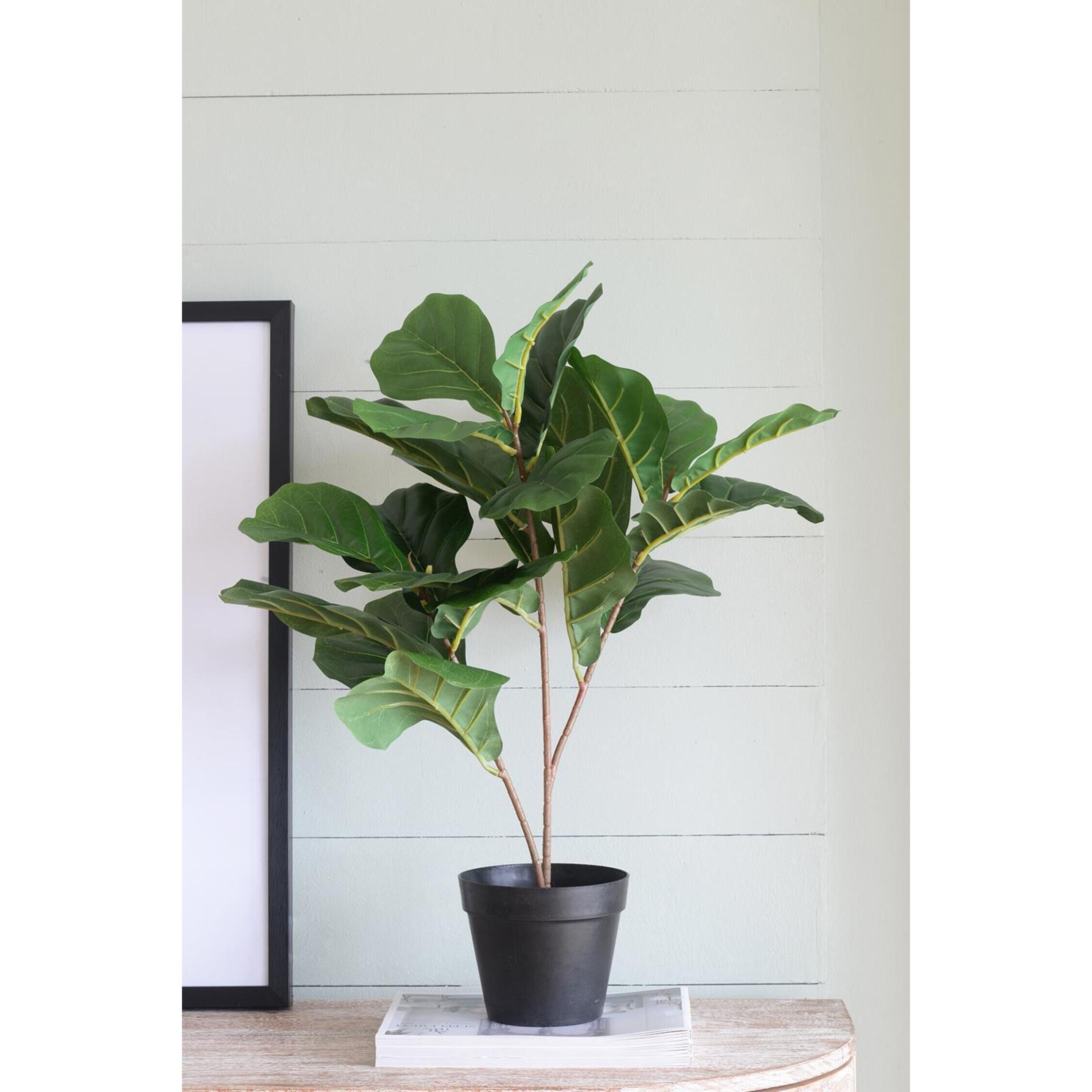Potted Fiddle Leaf Tree Dark Green Faux Fiddle Leaf Tree