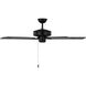 Linden 52 52 inch Midnight Black Ceiling Fan