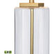 Edenvale 29 inch 9.00 watt Clear with Honey Brass Table Lamp Portable Light