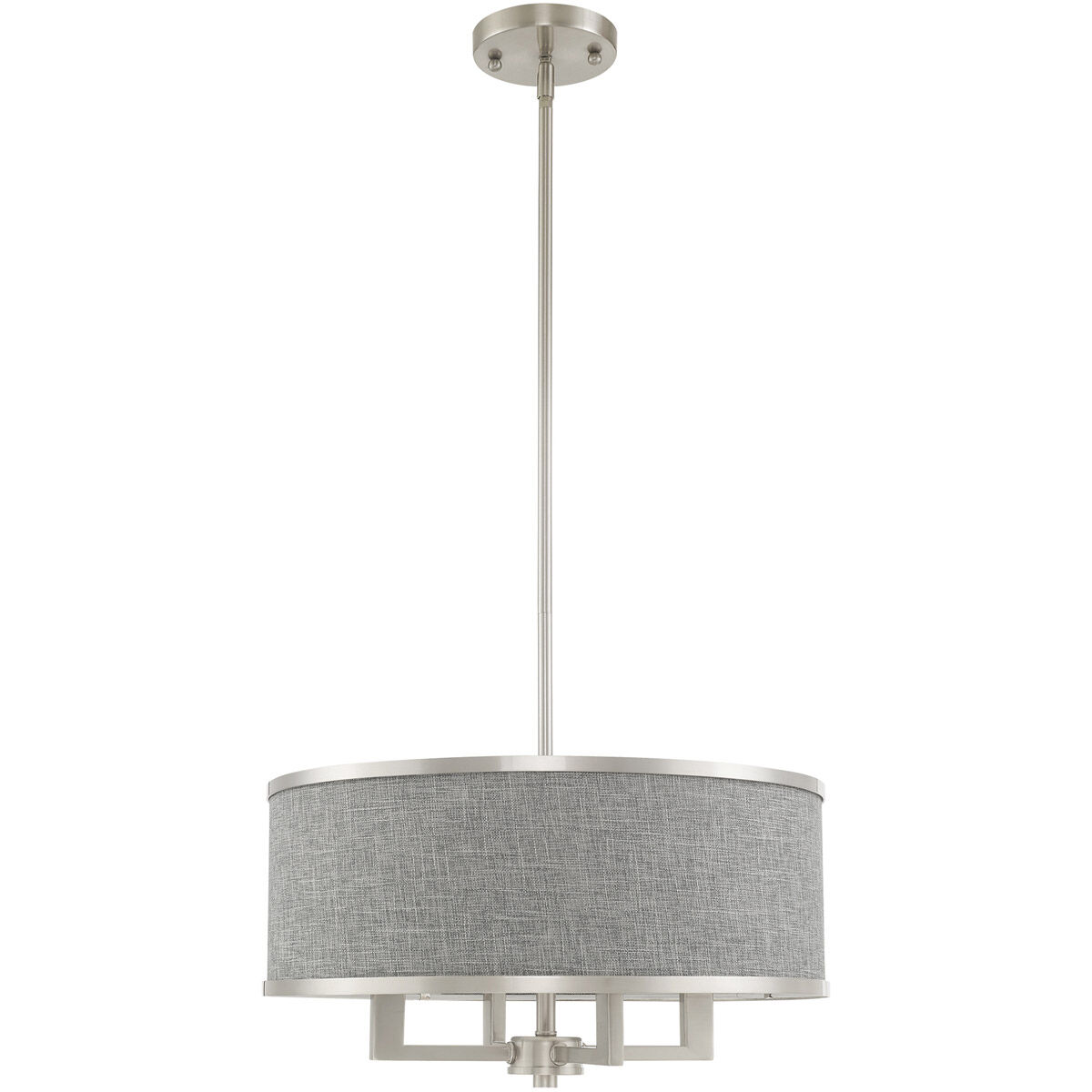 Park Ridge 4 Light 18 inch Brushed Nickel Pendant Chandelier Ceiling Light