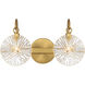 Addison 2 Light 16 inch Warm Brass Bathroom Vanity Light Wall Light