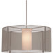 Uptown Mesh LED 24.3 inch Classic Silver Chandelier Ceiling Light, Drum