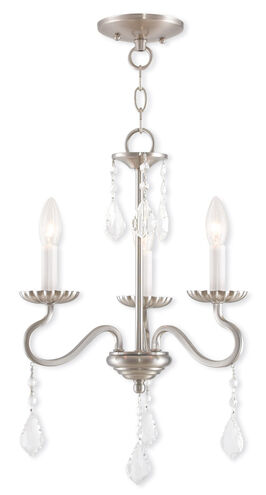Callisto 3 Light 14 inch Brushed Nickel Mini Chandelier Ceiling Light