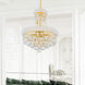Empire 8 Light 18 inch Gold Down Chandelier Ceiling Light