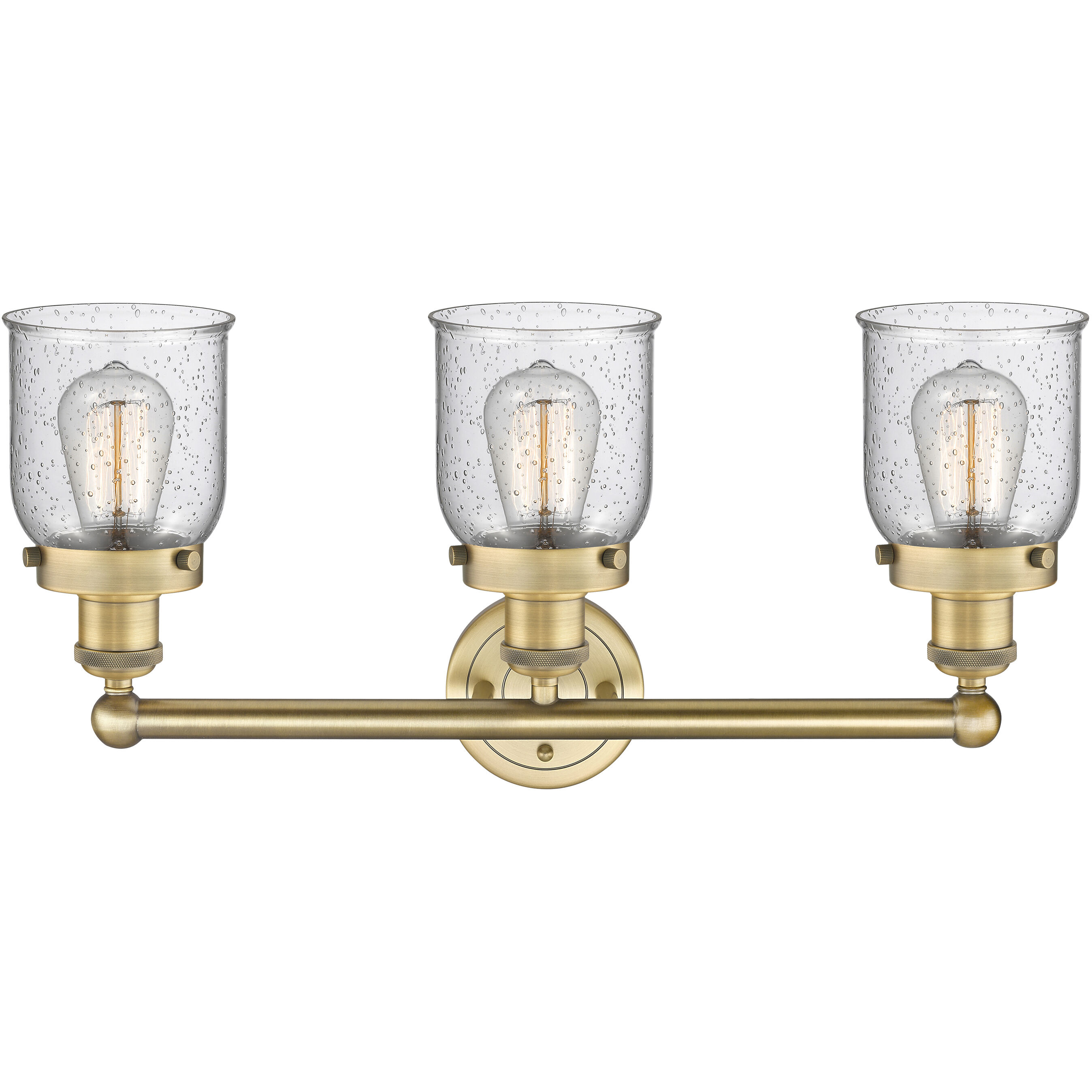 Bell 3 Light 24.5 inch Brushed Brass Bath Vanity Light Wall Light in Seedy