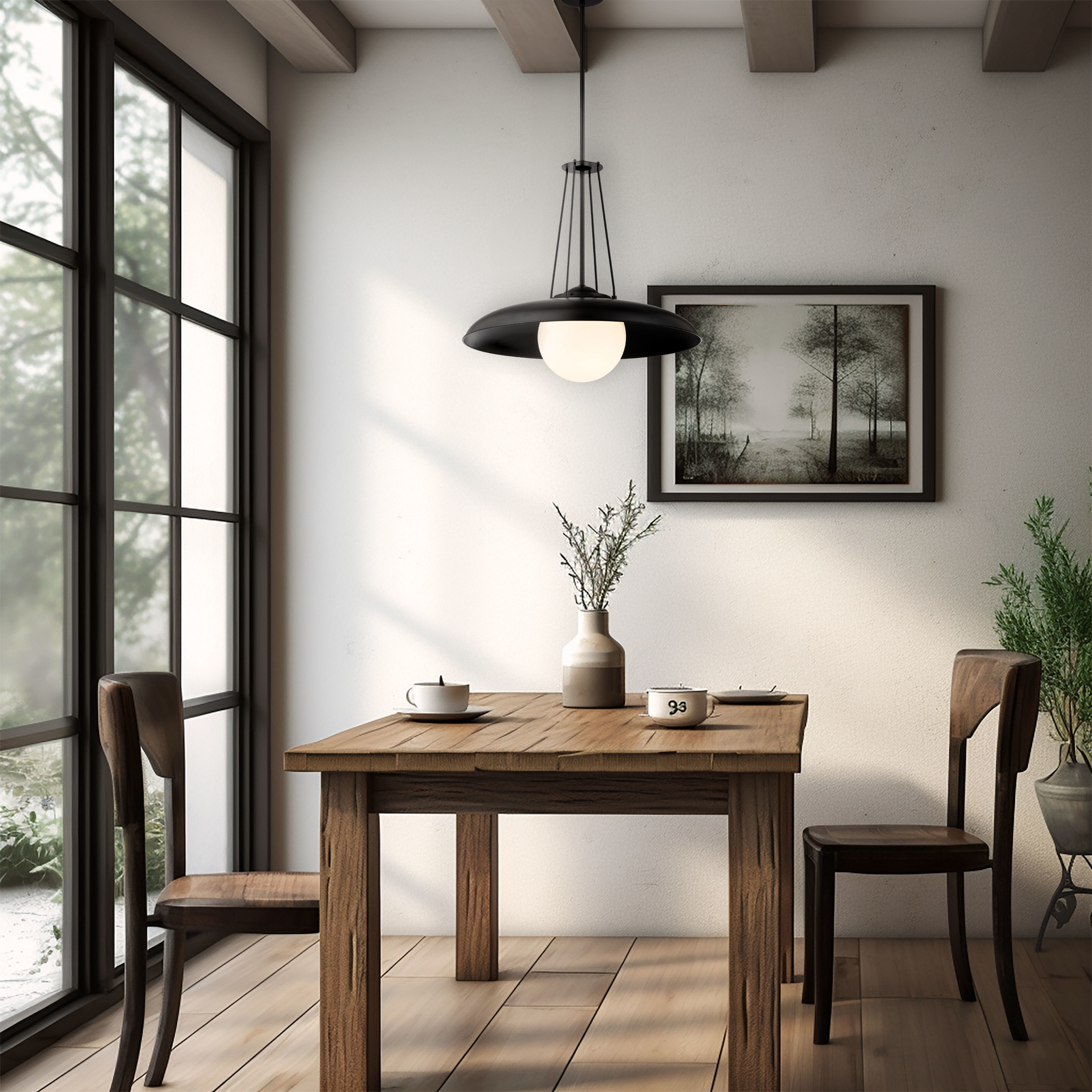 Schooner Ridge 1 Light 24.25 inch Coal Pendant Ceiling Light