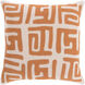 Nairobi 22 X 22 inch Burnt Orange and Tan Throw Pillow