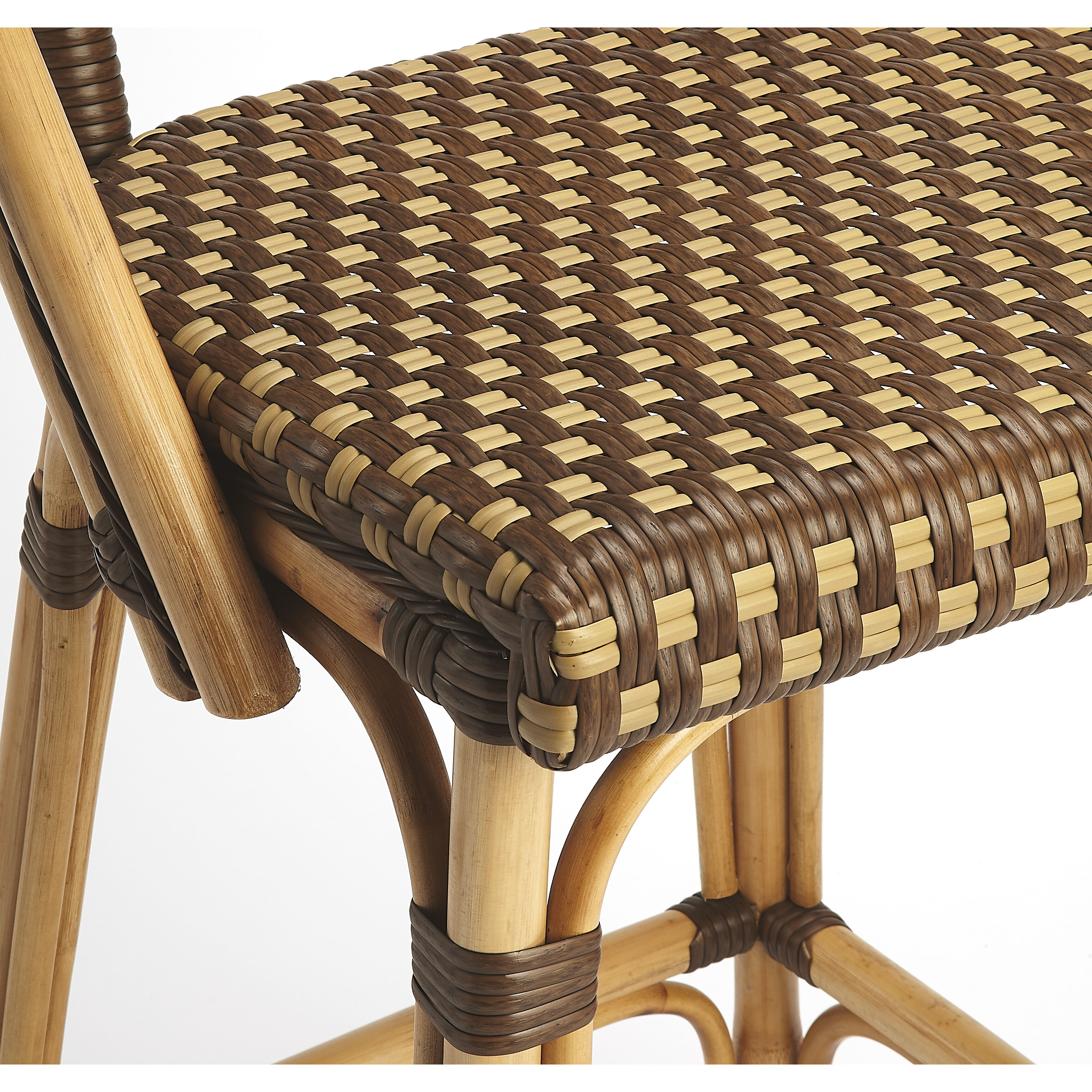 Designer'S Edge Lila Rattan 41 inch Brown Barstool