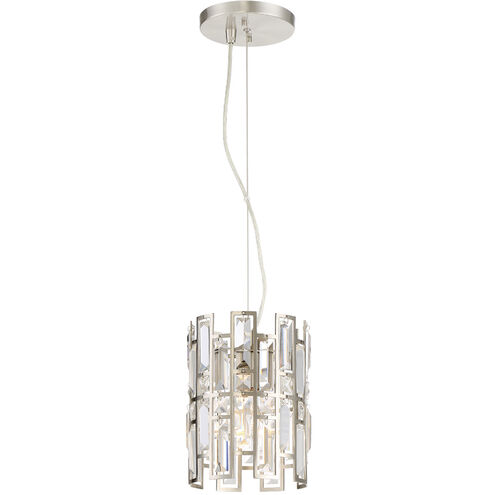 West 65th 1 Light 7.63 inch Satin Platinum Mini Pendant Ceiling Light