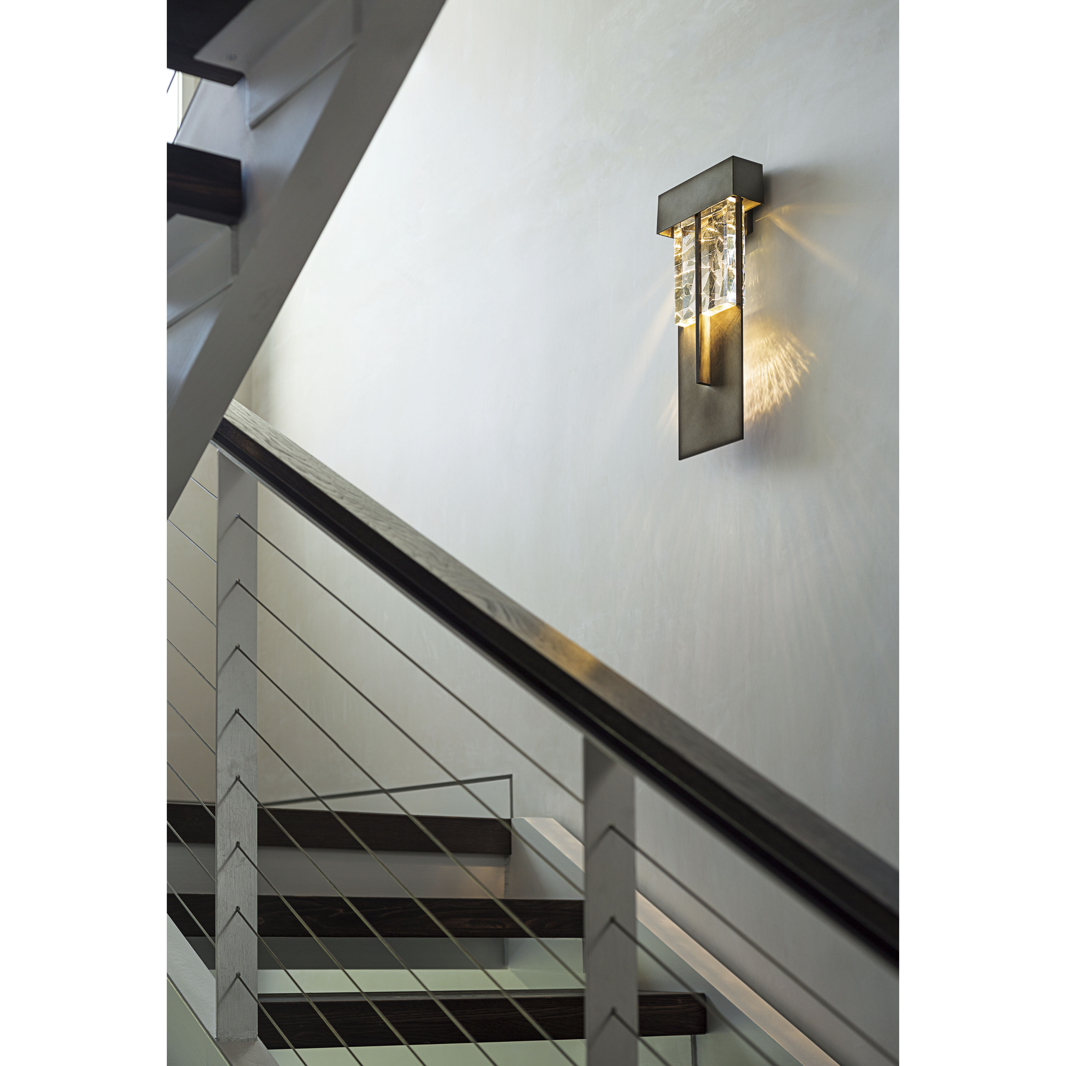 Shard LED 20.9 inch Coastal Black Outdoor Sconce, XL