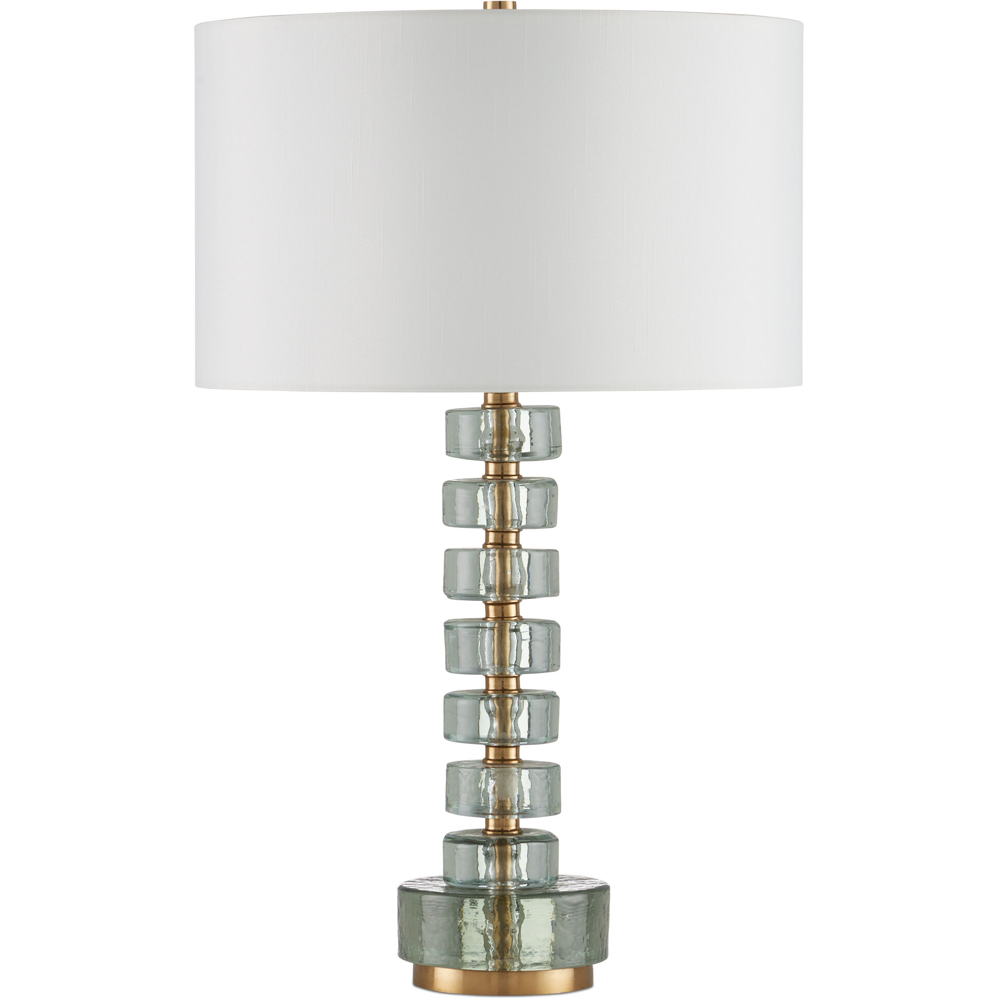 Mystras 27.5 inch 150 watt Clear/Antique Brass Table Lamp Portable Light