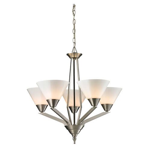 Tribecca 5 Light 25 inch Brushed Nickel Chandelier Ceiling Light