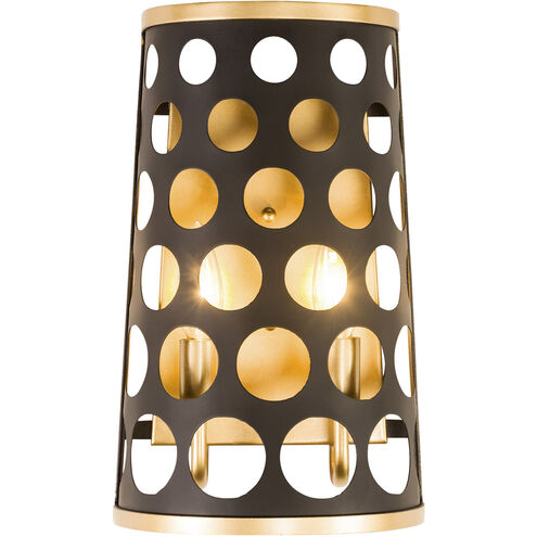 Bailey 2 Light 8 inch Gold Sconce Wall Light