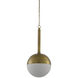 Moonward 1 Light 14 inch Antique Brass Pendant Ceiling Light