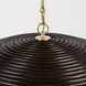 Suzanne Kasler Emerson LED 42.25 inch Hand-Rubbed Antique Brass Pendant Ceiling Light in Espresso Rattan