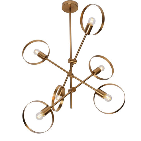 Canada 6 Light 25 inch Brushed Bronze Chandelier Ceiling Light