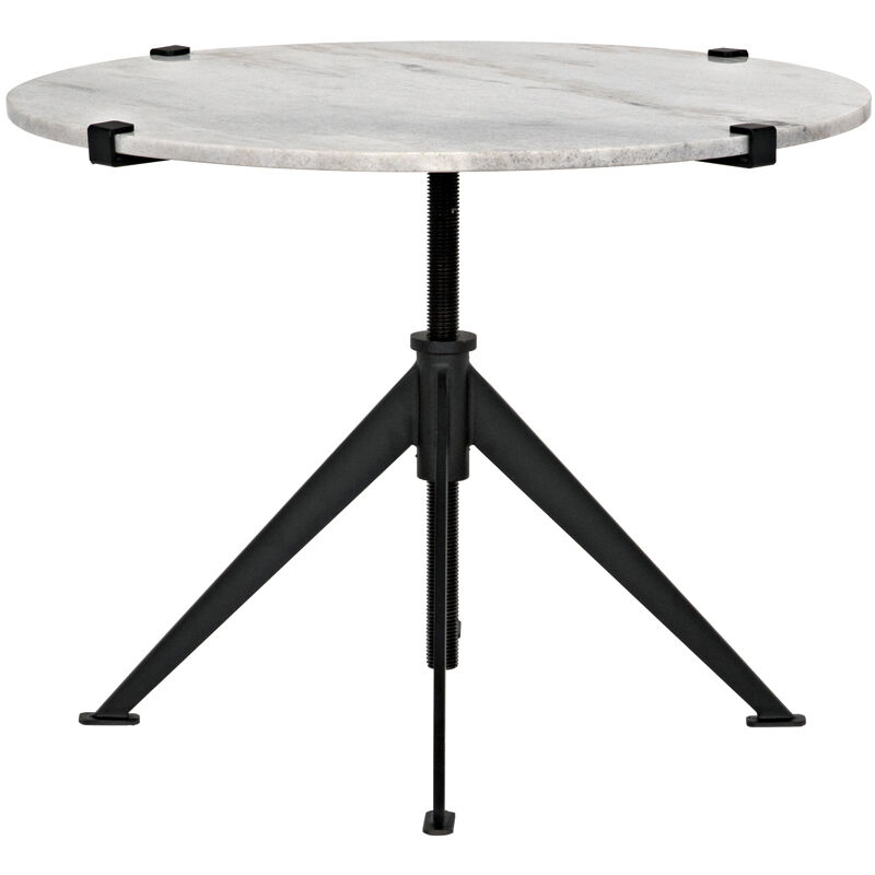 Edith 30.5 X 30.5 inch Matte Black Adjustable Side Table, Large