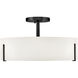 Halle 4 Light 19.5 inch Black Semi-flush Mount Ceiling Light