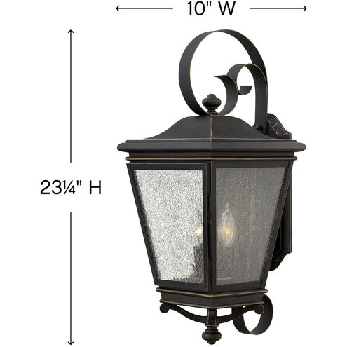 Heritage Lincoln LED 23 inch Oil Rubbed Bronze Outdoor Wall Mount Lantern, Extra Large