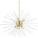 Utopia 9 Light 32 inch Satin Brass Pendant Chandelier Ceiling Light, Large