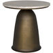 Aiden 18 X 18 inch Aged Brass Side Table