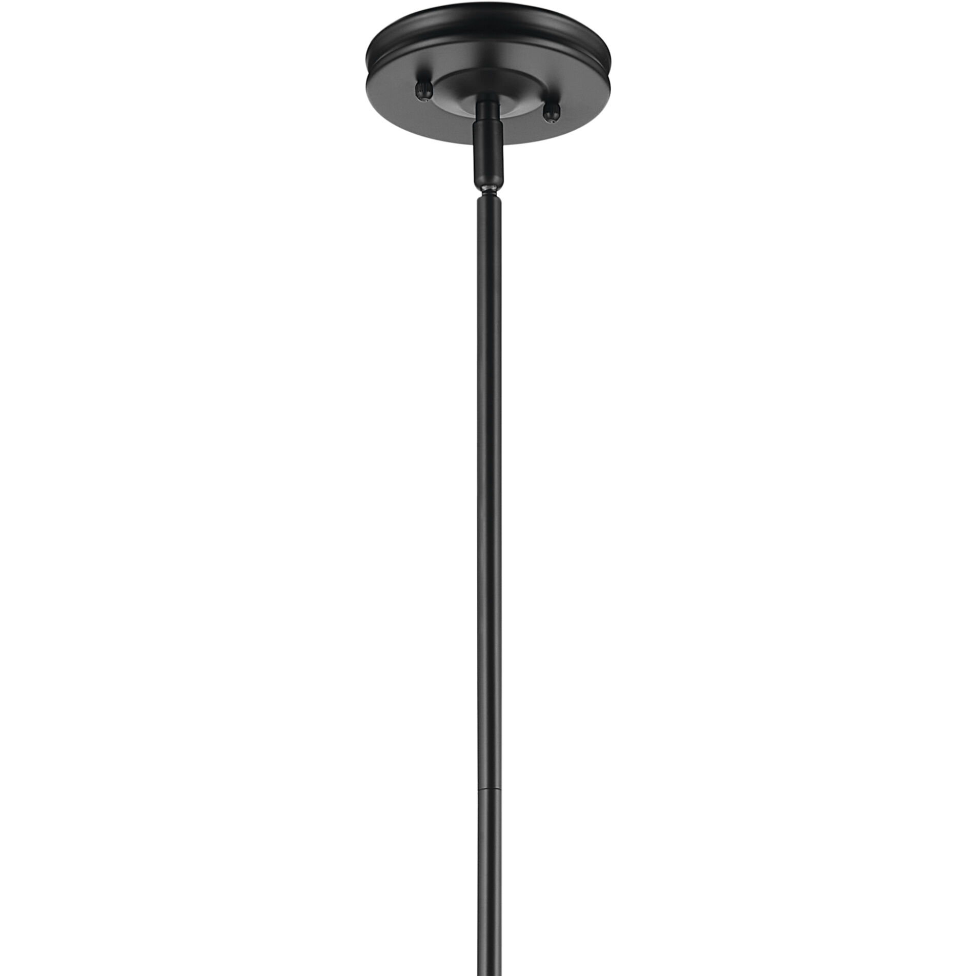 Laria 1 Light Black Pendant Ceiling Light in Opal