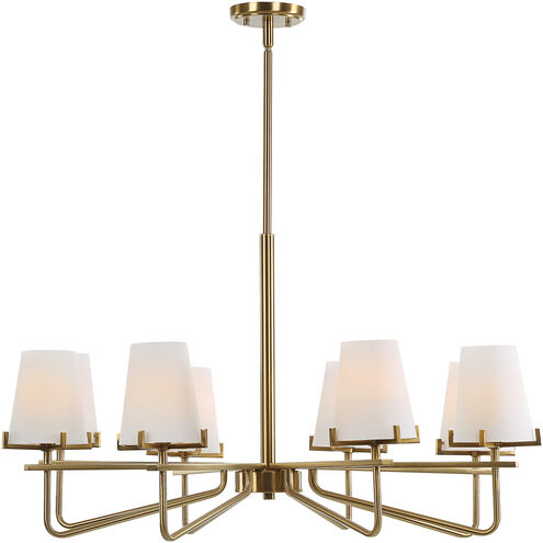 Lassen 8 Light 36 inch Warm Brass Chandelier Ceiling Light