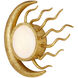 Tona LED 17 inch Gold Leaf ADA Wall Sconce Wall Light, Marjorie Skouras Collection