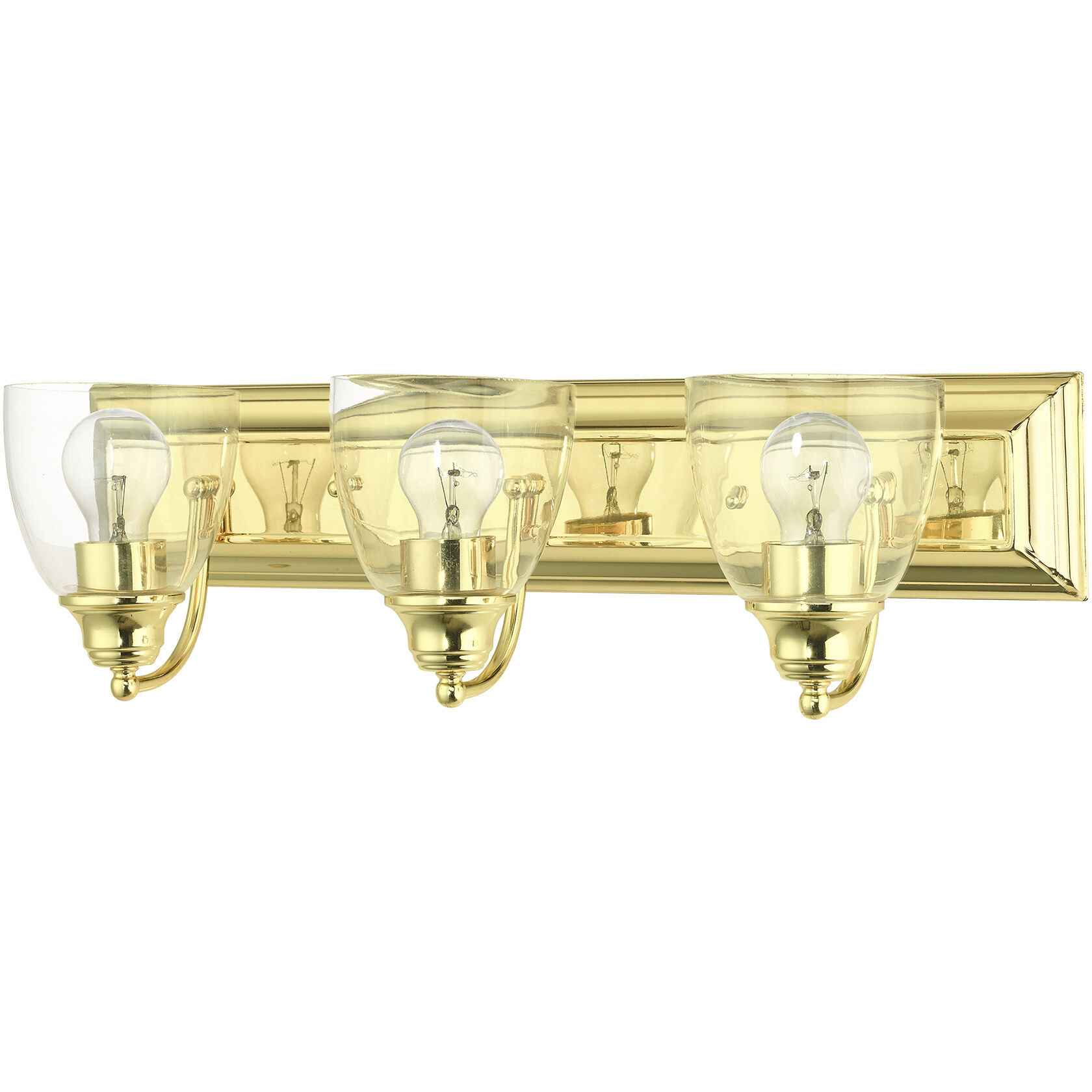 Birmingham 3 Light 24 inch Polished Brass Vanity Sconce Wall Light