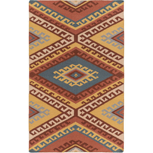 Wanderer 90 X 60 inch Brown and Pink Area Rug, Wool