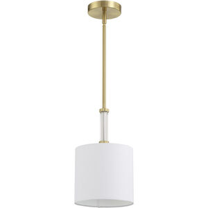 Fortuna 1 Light 8 inch Satin Brass Mini Pendant Ceiling Light