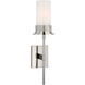 Ray Booth Beza LED 5.25 inch Polished Nickel Tail Sconce Wall Light, Medium