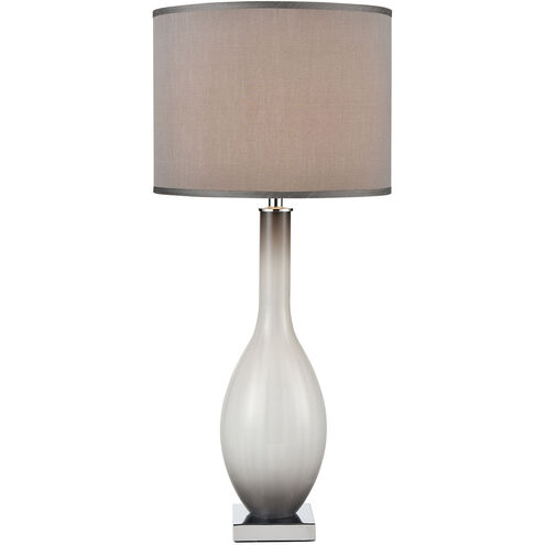 Annetta South 36 inch 150 watt Grey Smoked Opal/Chrome Table Lamp Portable Light
