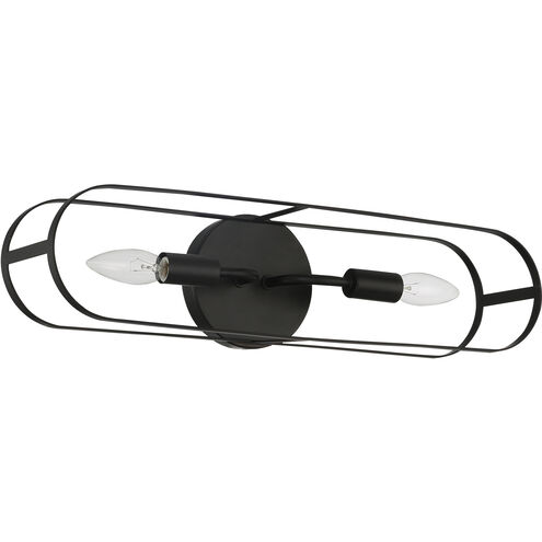 Mindful 2 Light 20 inch Flat Black Vanity Light Wall Light