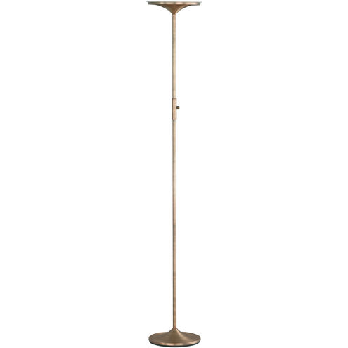 Leipzig 71 inch 20.00 watt Satin Brass Torchiere Portable Light