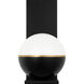 Sean Lavin Akova LED Matte Black with Plated Brass Wall Sconce Wall Light