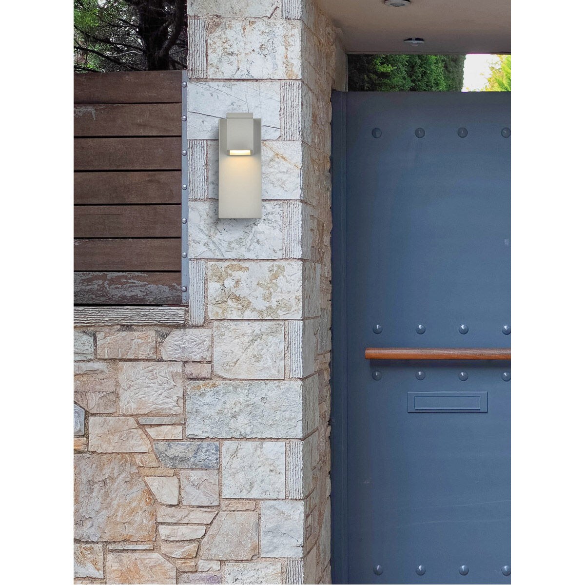 Raine 11 inch Silver Outdoor Wall Light