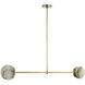 Kelly Wearstler Melange LED 63 inch Antique-Burnished Brass Linear Pendant Ceiling Light