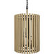 Suratto 6 Light 18 inch Matte Black and Honey Blonde Foyer Pendant Ceiling Light in Matte Black/Honey Blonde