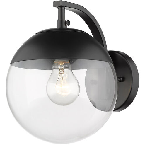 Dixon 1 Light 8 inch Matte Black Wall Sconce Wall Light, Damp