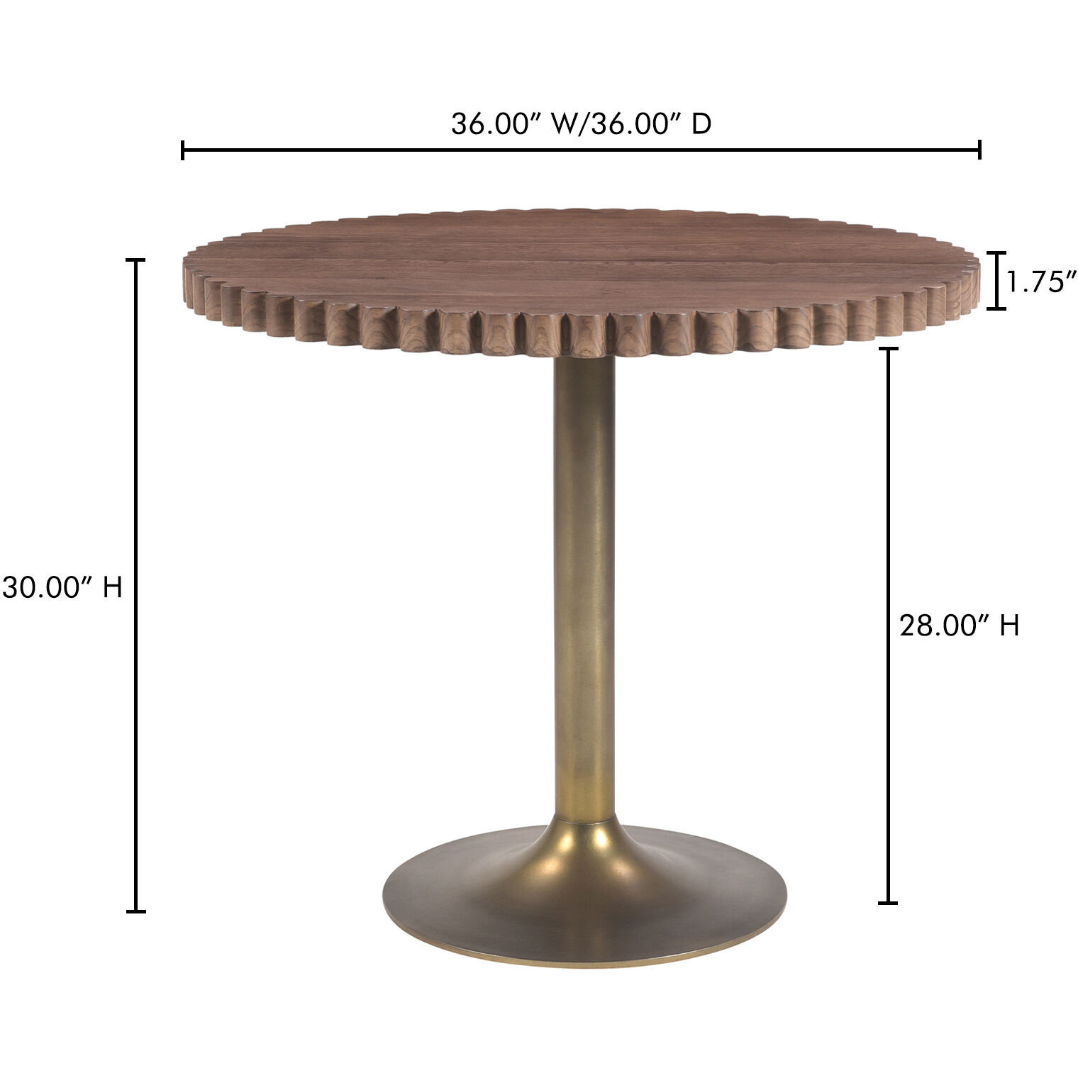 Nomi 36 X 36 inch Brown Coffee Table