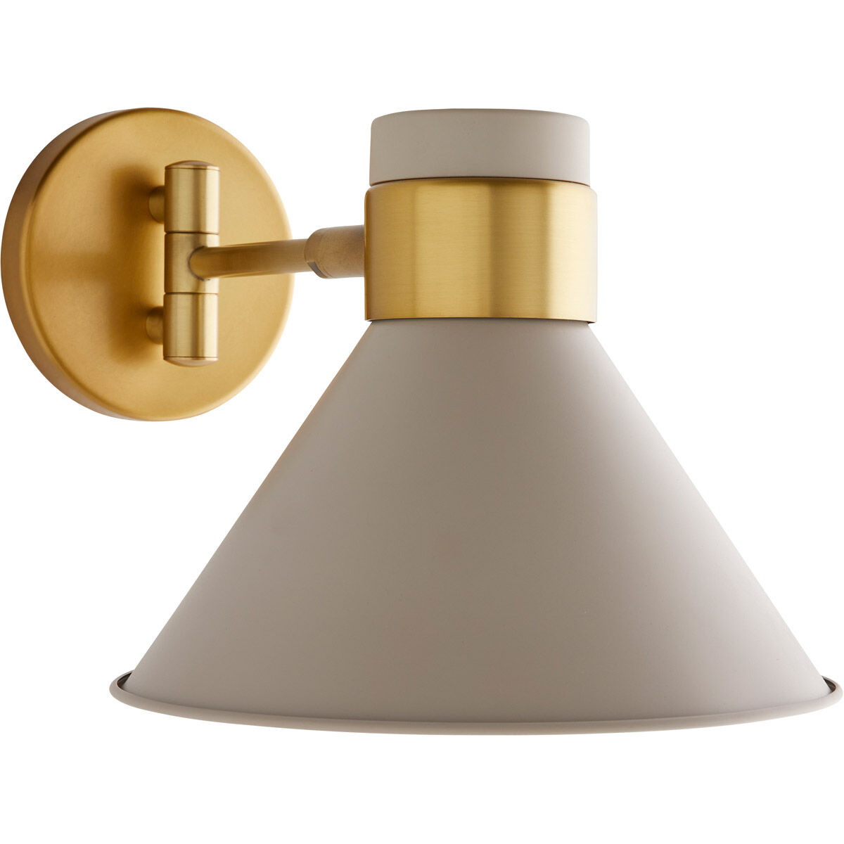 Lane 1 Light 15 inch Taupe/Antique Brass Sconce Wall Light